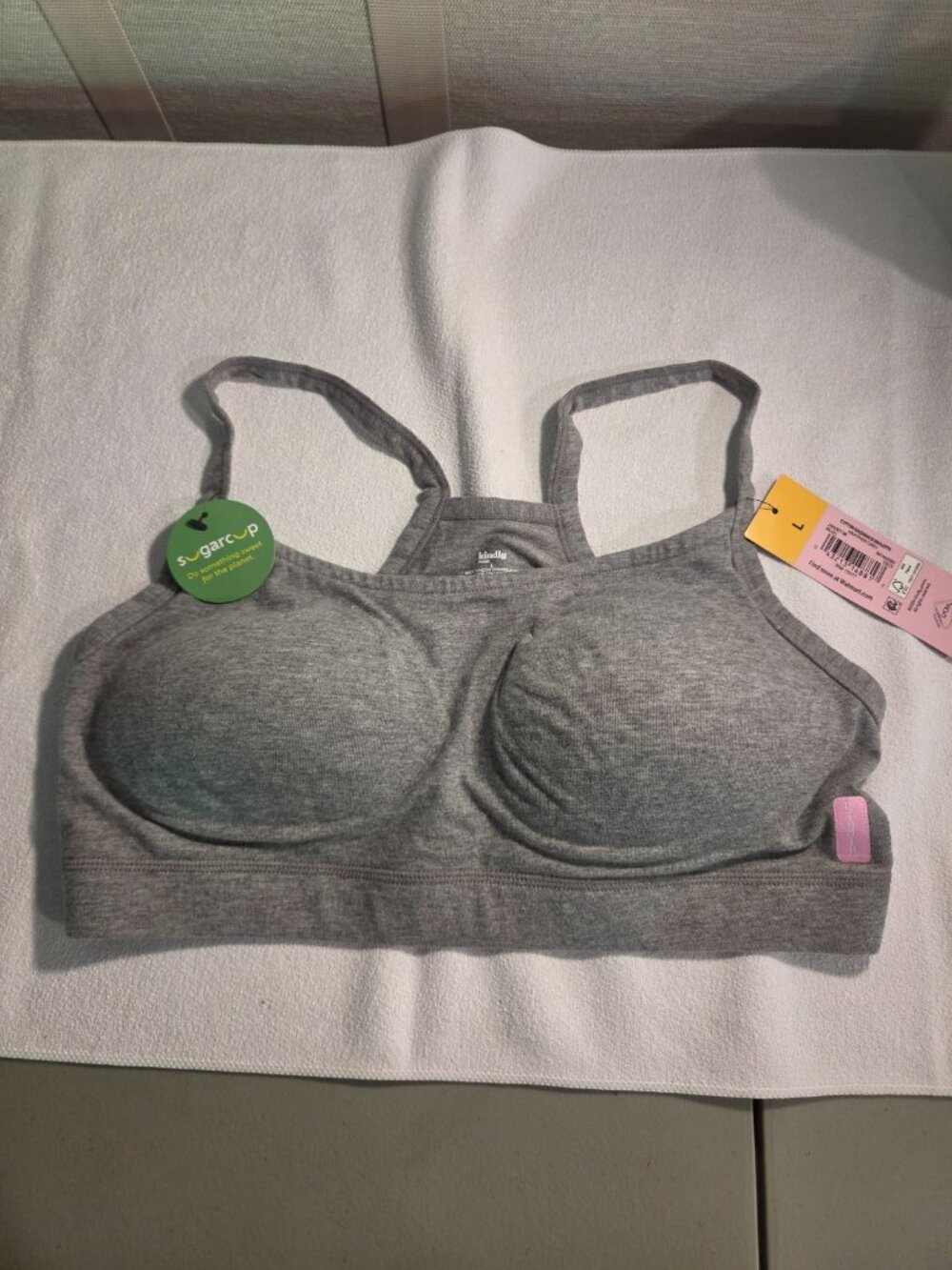 NWT Kindly Gray sports bra Large